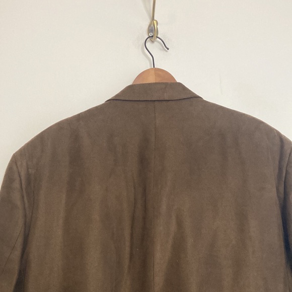 Ralph Lauren Sport Coat Mens 50L Brown Faux Suede Blazer Casual Country Preppy - Picture 5 of 16